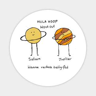 Hula hoop science joke planets Magnet